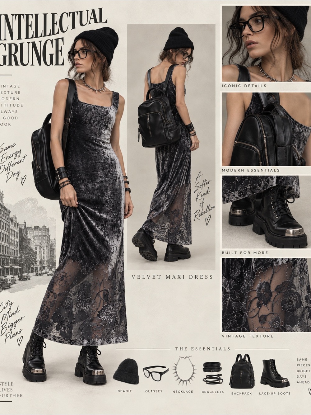 Vintage Velvet Maxi Dress Floral Burnout Hem